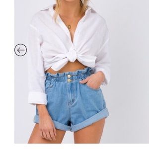 Princess Polly Open Road Paperbag Shorts